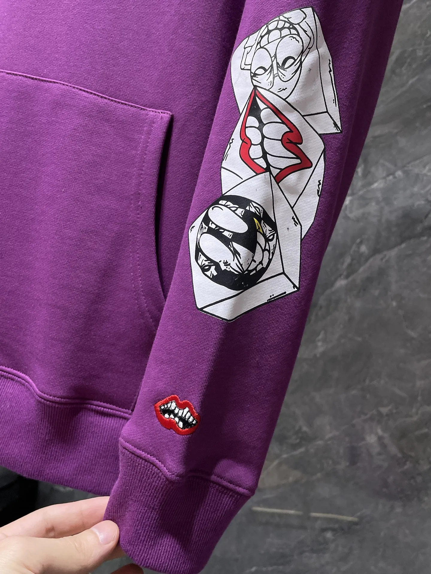P240 Chrome Hearts 25ss High-weight, environmentally friendly and high-quality top-quality fabric Chrome Matty Boy purple hooded sweatshirt Imported environmentally friendly glue printing and dyeing Counter synchronization 1:1 replica version Recommended color: purple Size: S, M, L, XL.